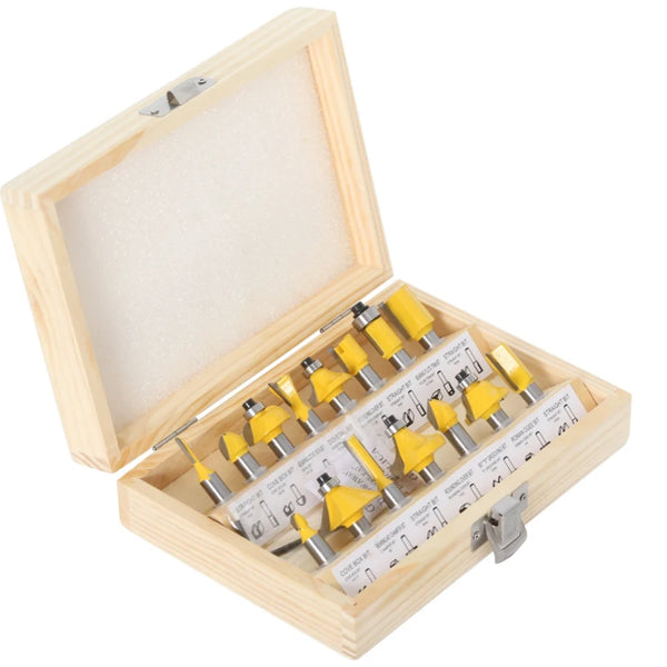 15 Piece Router Bit Set shank 1/4"