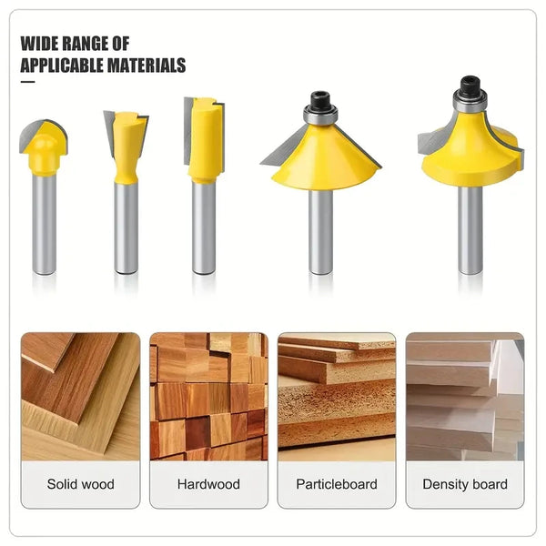 15 Piece Router Bit Set shank 1/4"