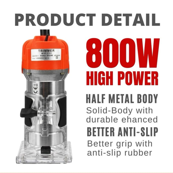 800W Electric Router Wood. 1/4 Inch