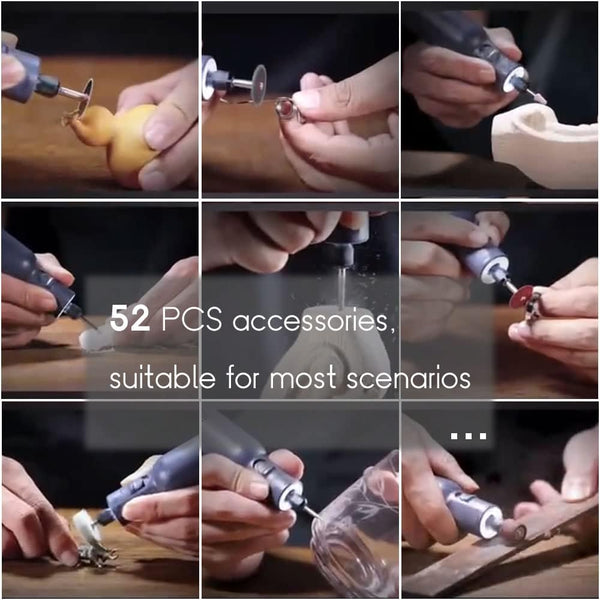 8V Mini Electric Grinder 52pcs 80W