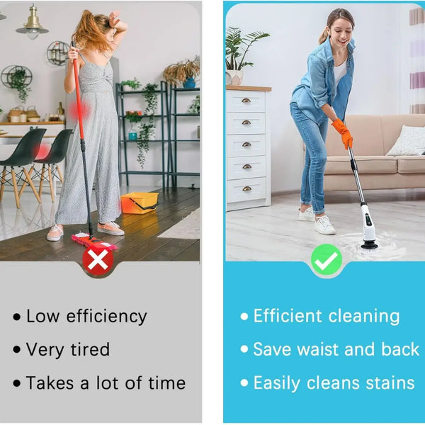 Portable Electric Scrubber Cleaning 7 in 1