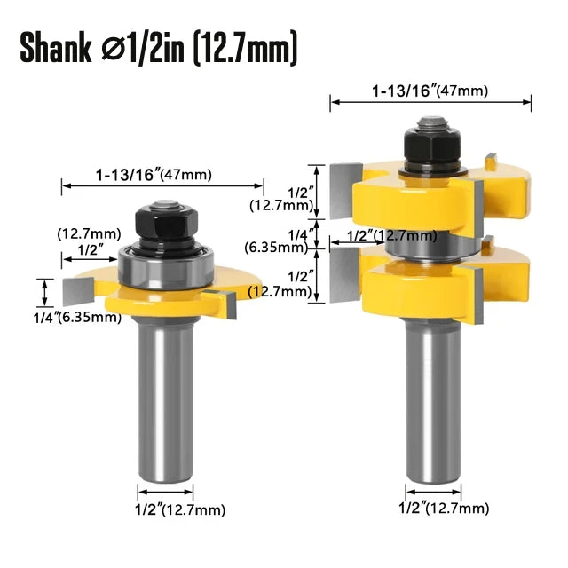 Rail & Stile Router Bit - Shaker - 2 Piece Set – CRAFTMINDS